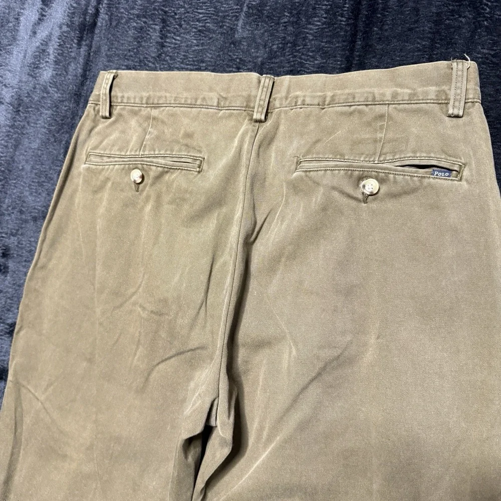 Polo Ralph Lauren Classic Fit Chino Pants Mens 32x32 Actual 33x31 Flat Front Tan